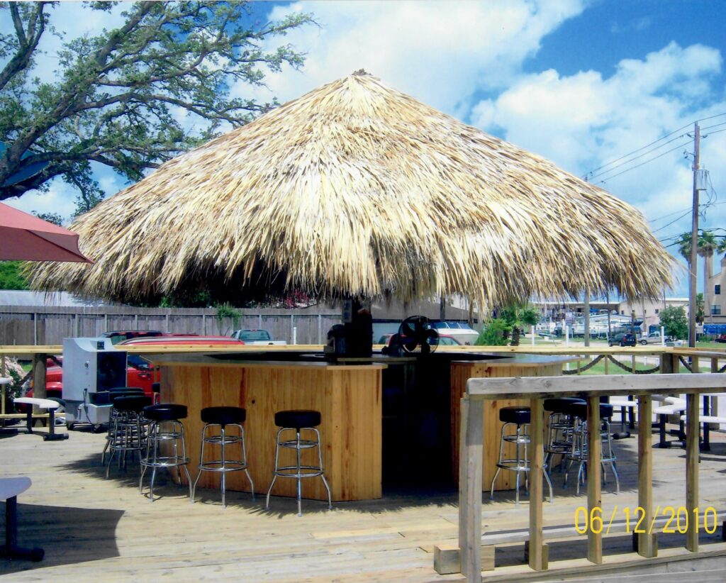 commercial tiki hut built for a restaurant